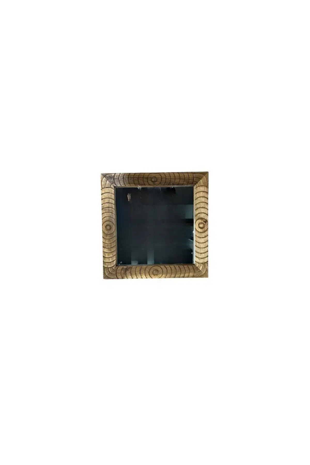 Seta Ahşap Çerçeveli Hipnoz Duvar Aynası 45*45 Cm