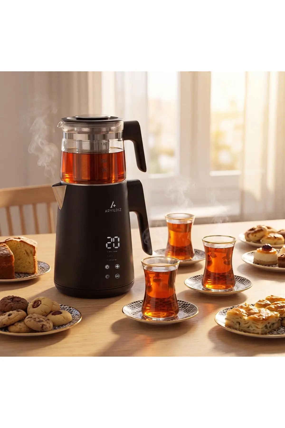 Aryıldız Teamode Çay Makinesi Siyah