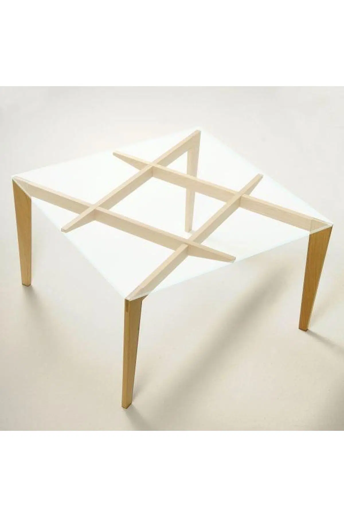Seta Kare Honeycomb Model Ahşap Sehpa 112*112*40 Cm