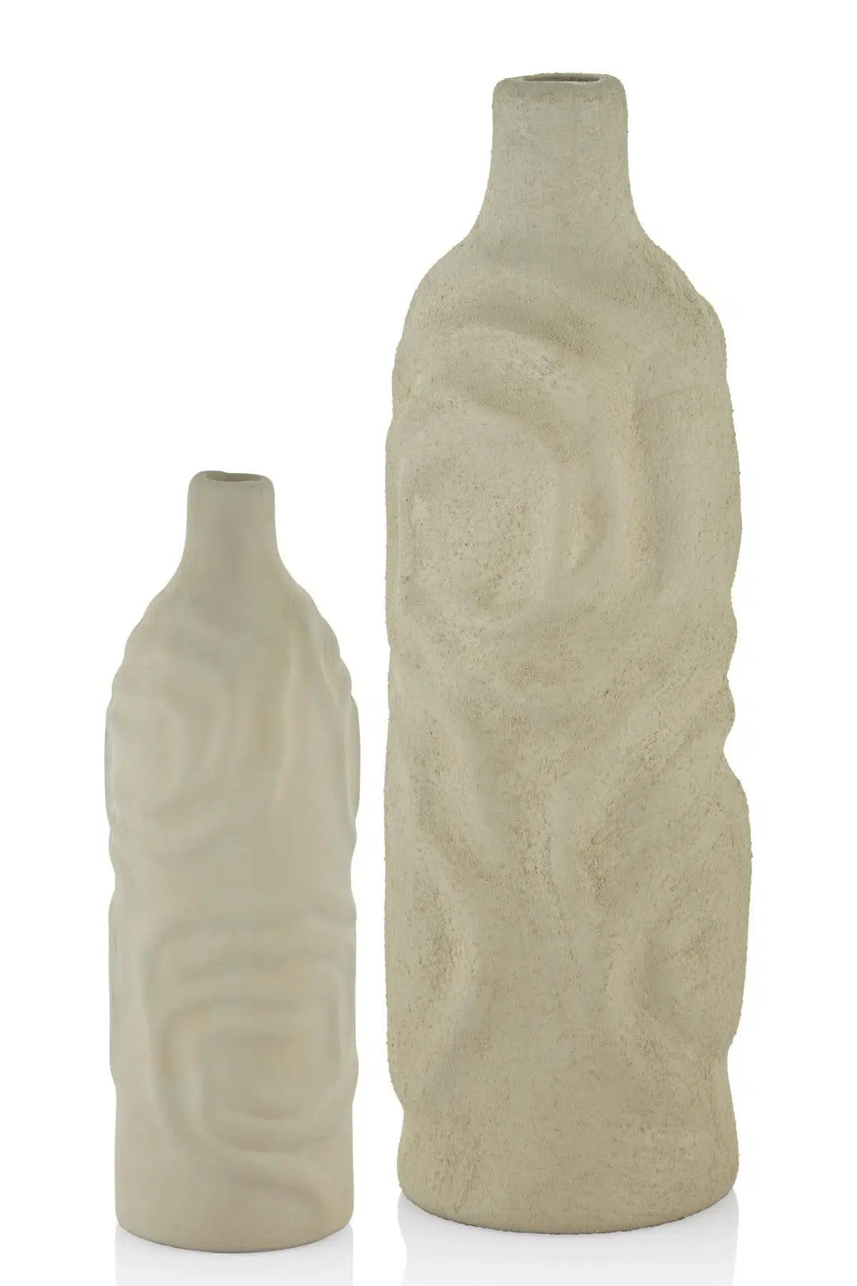 Setabianca Cote 2li Vazo Seti Krem 11*11*36 - 8*8*24 Cm